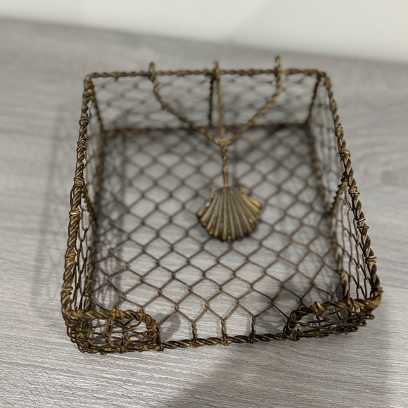 Metal Brown Shell Large Napkin Holder - Picture 2 of 4